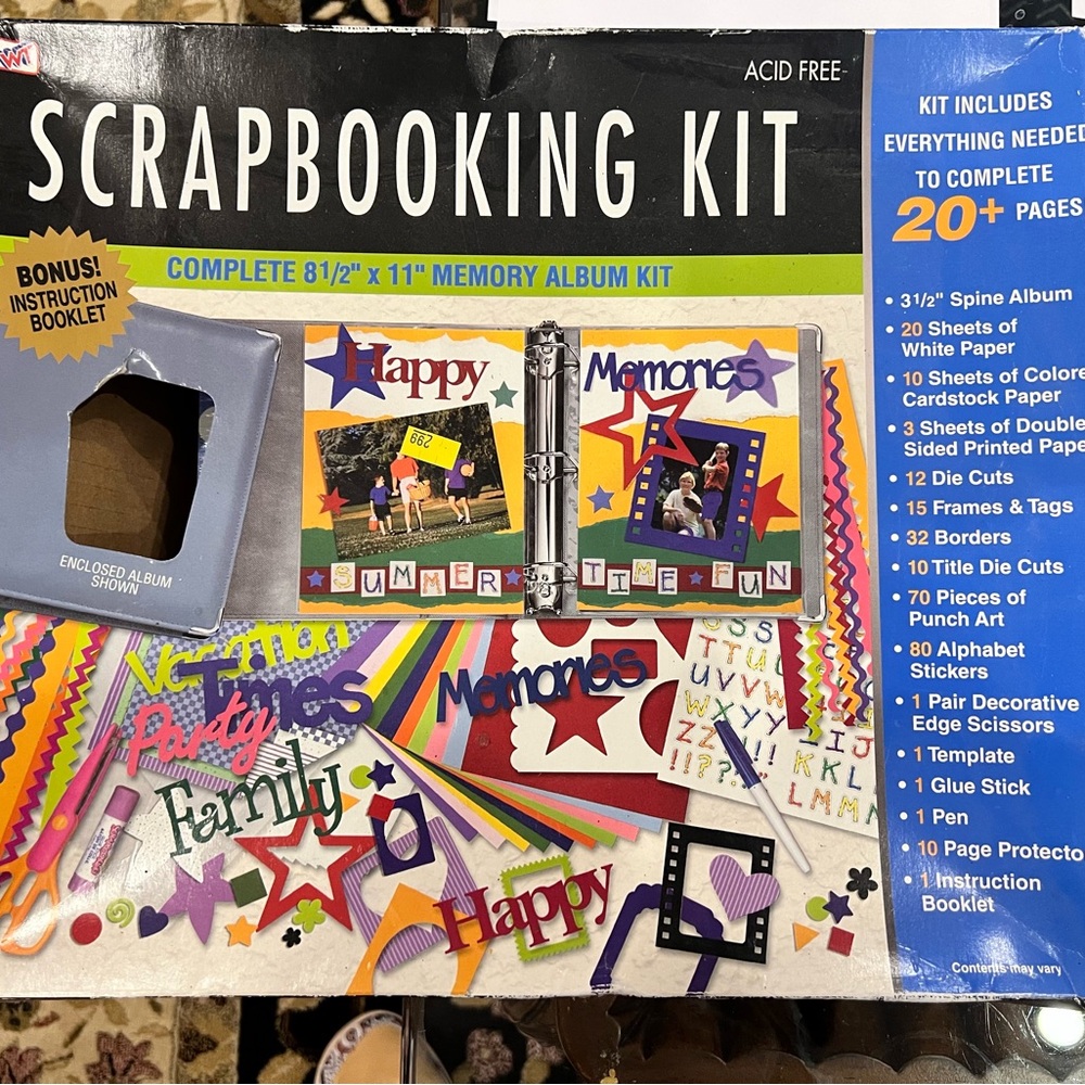 Scrapbooking Kit with Colorful Accessories